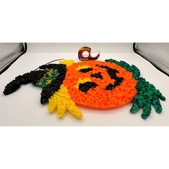 Halloween Popcorn Melt Jack O Lantern Witch Pumpkin Plast Kage USA Made 16" New - Picture 9 of 14